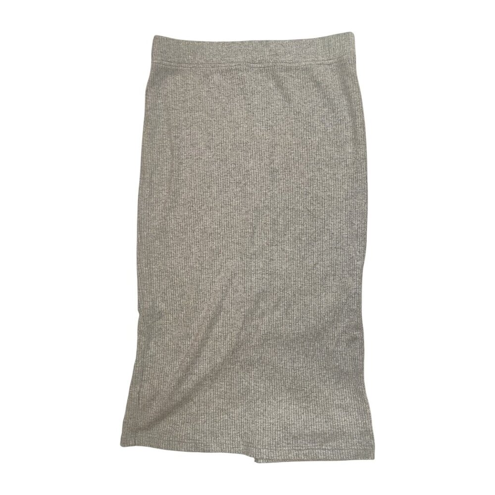Time and Tru Grey Knit Skirt Midi Length Semi-Fitted Small 4-6 New with Tags NWT